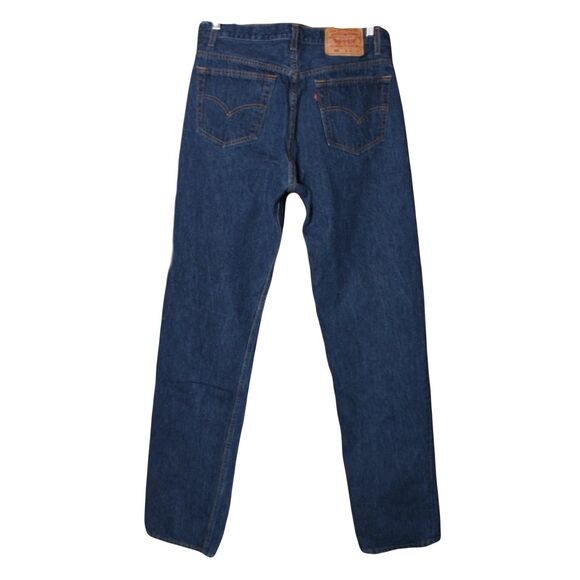 Levi’s 501 Men’s Button Fly Straight Leg Dark Wash Jeans 34x31 Actual - Picture 2 of 15